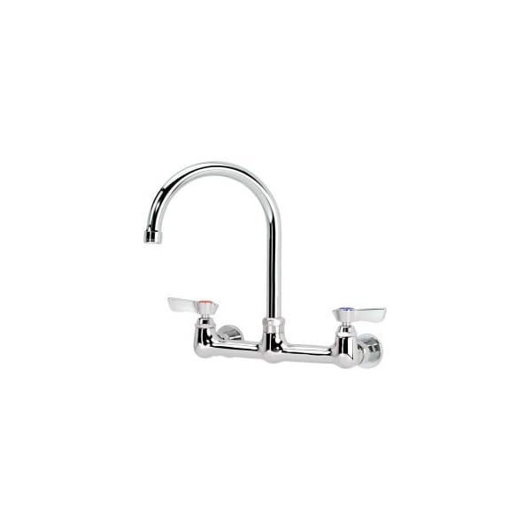 Krowne Krowne 12-801L - Commercial Series 8" Center Wall Mount Faucet, 6" Gooseneck 12-801L - main